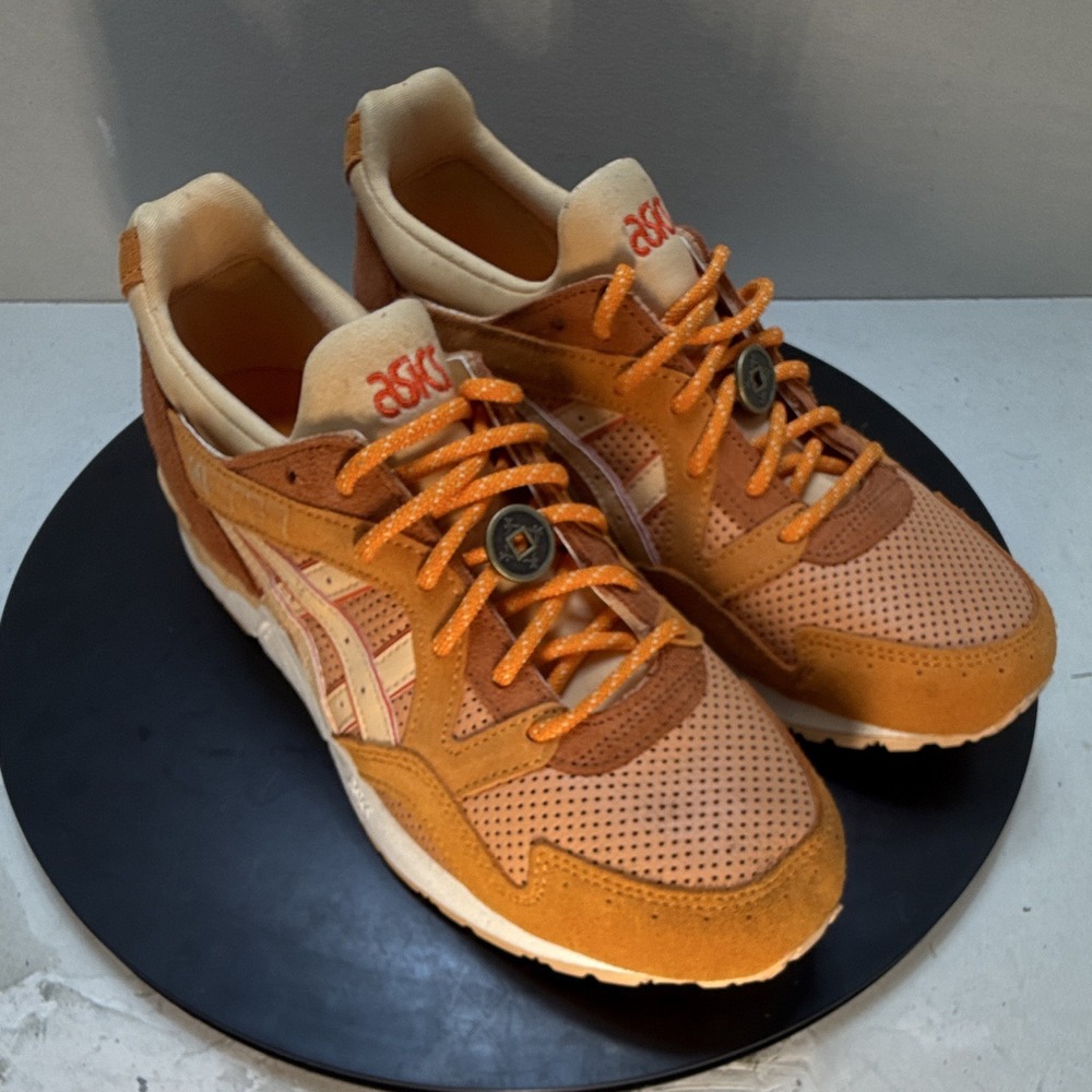 ASICS Gel-Lyte V Brown Beige Orange Suede Mesh Low Top Sneakers 1203A282